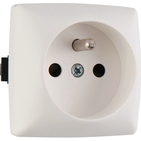 Legrand – Prise de courant 2P+T 16A – Saillie composable – Éclipse de protection – Couleur blanc – Pour installations électriques professionnelles