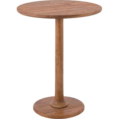 Table d'appoint ronde en bois de mindi massif Ø 50 cm style maison de campagne 100009230 (1/5)