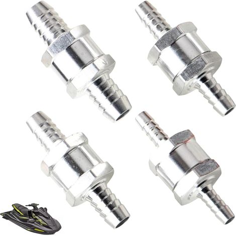 Clapet Anti Retour, 4 Pièces Clapet Anti Retour Gasoil de 6,8,10,12 mm Carburant Essence en Alliage D'Aluminium à Sens Unique pour Carburateur de Voiture, Système Basse Pression (1/5)