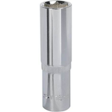 Sealey 16mm Deep Metric WallDrive Socket 1/2""Sq Drive Fully Polished SP1216D