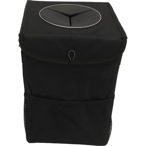 Poubelle de voiture avec couvercle, sac poubelle suspendu avec sac de rangement, poubelle de voiture pliable et portable, dimensions : 190 x 190 x 300 mm (1/5)