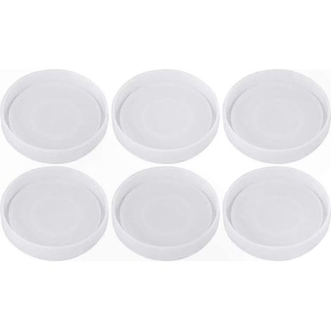 Lot de 6 Moules en Silicone pour Dessous de Verre Ronds DIY et Créations Résine, Emporte-Pièces pour Sous-Bocks et Sets de Table, Moule à Résine Epoxy, Formes à Couler, Taille Standard