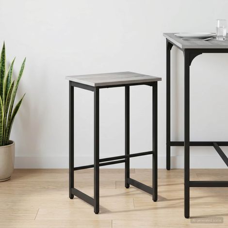 vidaXL Taburete de bar Sonoma gris 40 x 32 x 64 cm (1/5)
