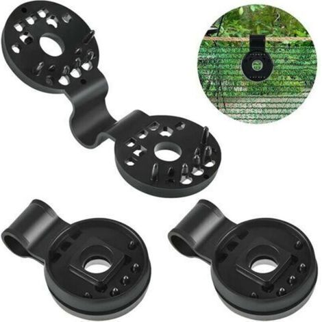 Lote de 100 clips de fijación para brise-vue – Polyéthylène PE noir anti-UV – Dimensiones 4 cm – Instalación segura en todos los tipos de tejidos - 100 piezas
