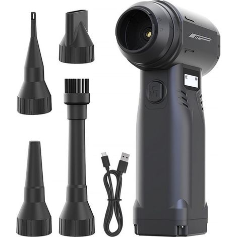 Druckluftgebläse, 9 Geschwindigkeiten, 130.000 U/min, 10.000 mAh, Typ-C, für Computer/Autos (1/5)