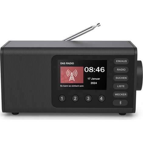 Hama DR1001 Digitalradio Radiowecker FM/DAB+/Bluetooth RX