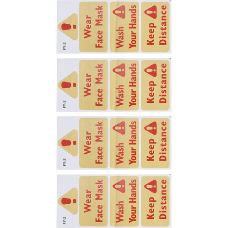 Lot de 4 autocollants muraux d'avertissement - Décoration de cuisine, magasin ou vitrine à faire soi-même (1/5)