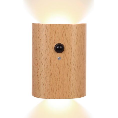 Applique murale LED, veilleuse magnétique, avec détecteur de mouvement, rechargeable par USB, convient à une utilisation intérieure (gris/1 pièce) (1/5)