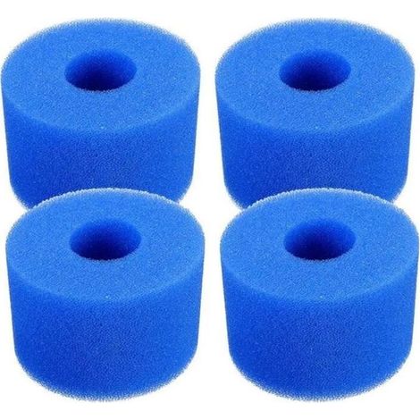 Lot de 4 cartouches de filtre pour spa Intex Pure Spa réutilisables et lavables en mousse S1 (1/4)