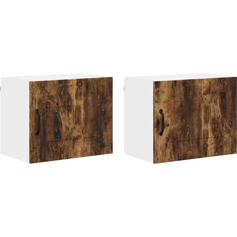 Meuble mural de cuisine,Armoire de cuisine 2 pcs Chêne fumé 50 x 31 x 40 cm CFW37766 (1/5)