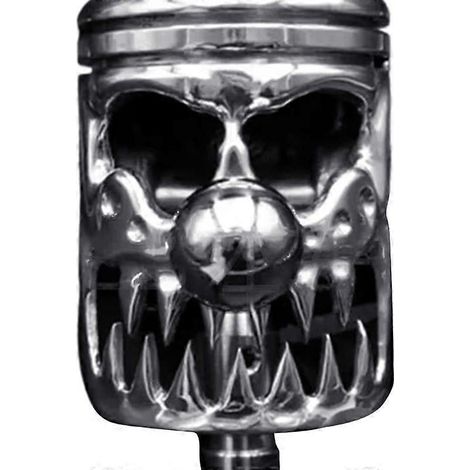 Schaltknauf aus Edelstahl, Motorradkolben-Totenkopf, Schalthebel für Fahrzeug B. (1/4)