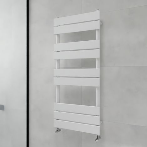 Acezanble Flat Panel Towel Rail Radiator Central Heating Rad White 1000x450mm (1/4)