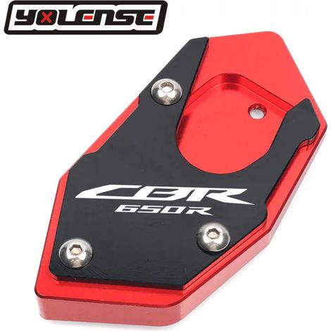 (Rouge-CBR650R) Compatible avec HONDA CBR650R CB CBR 650R CB650R CBR650 R Moto Béquille latérale CNC Extension de béquille Plaque de support Agrandit la béquille maxpower (1/3)