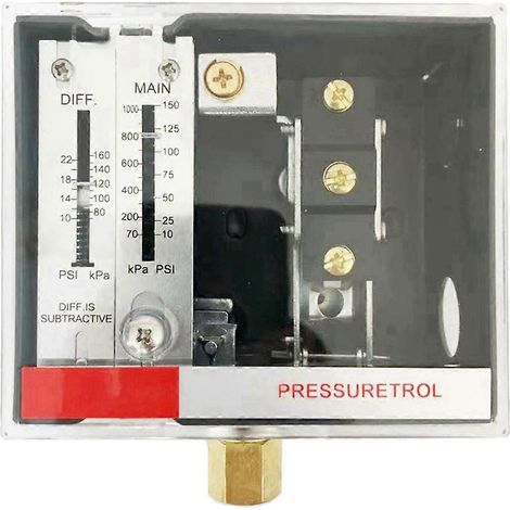 Compatible avec les pressostats unipolaires à deux positions pour chaudières à vapeur, raccord de pression différentielle réglable, filetage NPT 1/4", 70-1035 kPa (1/5)