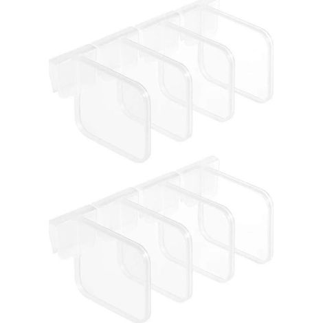 Séparateurs de réfrigérateur en plastique, organisateur, boîte de rangement réglable à clipser, grille pour réfrigérateur et garde-manger (1/3)