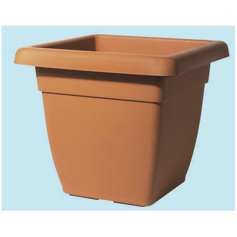 Vaso quadrato in materiale plastico Atena Telcom per fiori e piante - 30X30XH26cm (1/5)