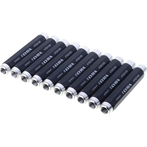 LYRA 4702100 PORTE-CRAIE 6 PANS Ø 9,5 À 10 MM EN PLASTIQUE NOIR