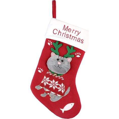 Chaussettes de Noël à suspendre au sapin, bas de Noël pour bonbons et cadeaux (1/5)