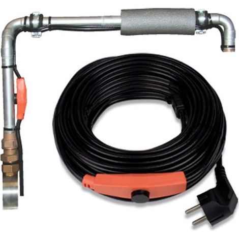 Frostschutz Heizleitung 4 m mit selbstregulierendem Thermostat 64 Watt Heizkabel