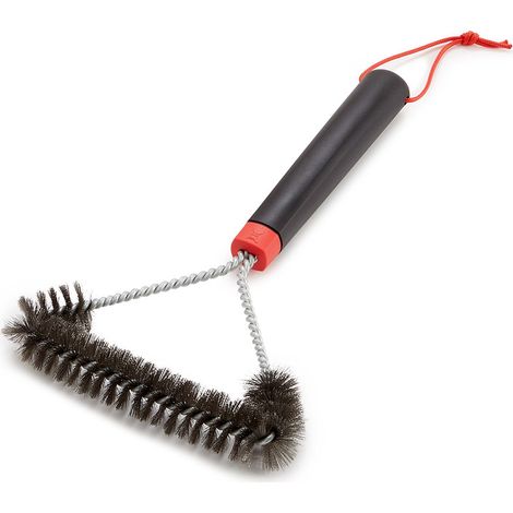 Weber – Brosse en T 30 cm pour nettoyage gril – Poils en acier – Élimine graisse et salissures – Pour barbecue et plaque chauffante