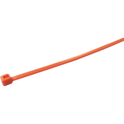 Serre-câble RS PRO 203mm x 4,6 mm Orange en Nylon 66 ( Prix pour Sachet de 100 )