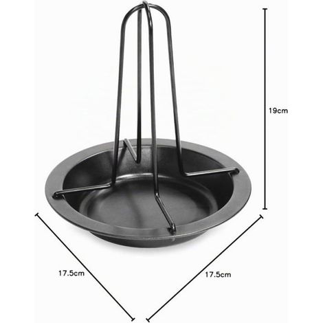 Rotissoire À Poulet - Acier Au Carbone - Revêtement Anti-adhésif - Pour Four Traditionnel - Diamètre 19 Cm - 1 Pièce (1/5)