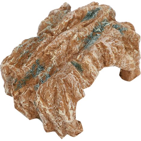 Rocher en résine avec cachette pour tortues, rocher d'escalade, habitat pour se prélasser au soleil, grotte décorative pour le jardin (1/5)
