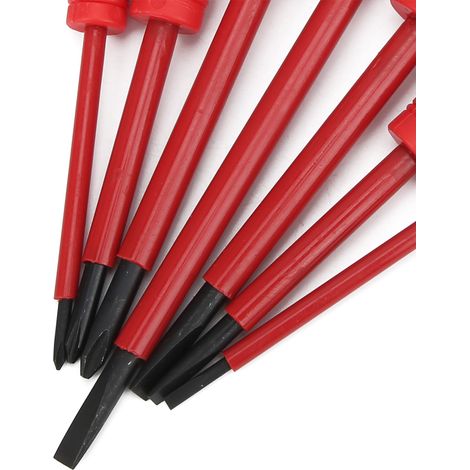 Jeu de 8 tournevis isolés haute tension avec embouts de tournevis 9701 (1/5)