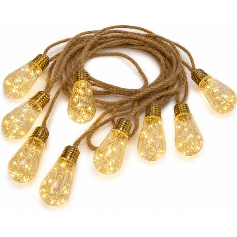 Guirlande Solaire à Ampoules Edison, Blanc Chaud, 20 Ampoules, 8 Modes, USB et Télécommande, Extérieur Imperméable (1/5)