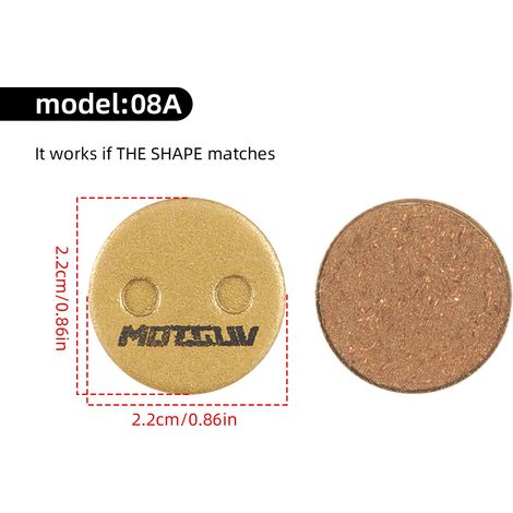 08A entièrement métallique à base de cuivre Plaquettes de frein pour vélo BB5, plaquettes de frein à disque entièrement métalliques à base de cuivre, plaquettes de frein à disque hydrauliques et acces (1/5)