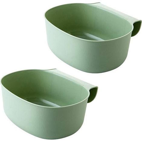 2 x Bac de récupération pour poubelle de cuisine suspendue, conteneur à déchets organiques, support de rangement pour poubelle de placard de cuisine/hayon, poches, étagère de rangement, support de pou (1/5)