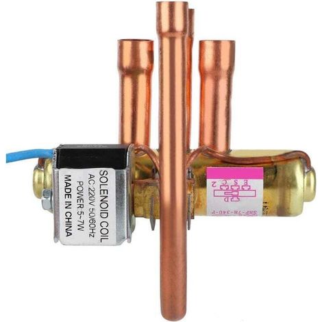 Vanne d'inversion à quatre voies Service de réfrigération Maintenance Vanne électromagnétique auxiliaire 1P AC A / C CLIMATISATION (1P) (1/4)