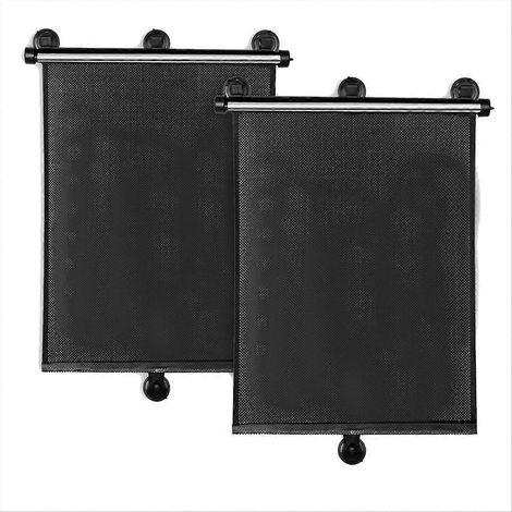 Pare-soleil de vitres latérales de voiture (lot de 2), pare-soleil rétractables à enrouleur (1/5)