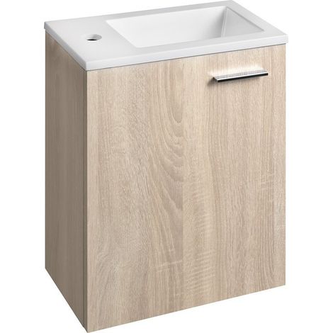 Meuble ZOJA avec vasque 40x22 cm, chêne platiné (1/3)