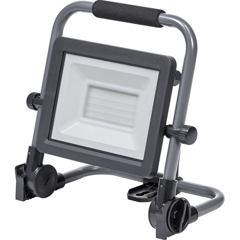 OSRAM Projecteur de travail LED VAL de taille moyenne, gris foncé/noir, 50W, 5750lm, blanc froid, pied compact, avec tête rotative, lumière réglable individuellement, avec câble, IP65, 6500K. (1/4)