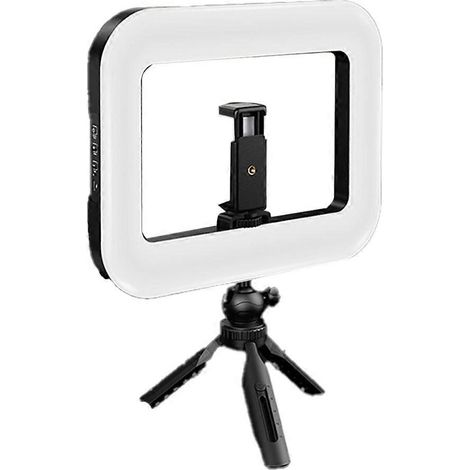 Wiederaufladbare 20-W-LED-Ringleuchte mit drei Farben, tragbare Akzentleuchte für Live-Streaming mit dem Mobiltelefon, Desktop-Selfie-Leuchte B (1/5)