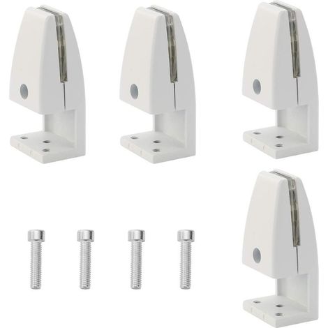 Lot de 4 pinces de séparation de bureau en alliage d'aluminium - clips de protection pour panneau d'intimité (5–20 mm) (1/5)