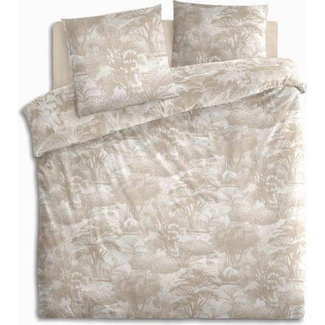 Set da letto jouy 220x240 cm beige - Atmosphera créateur d'intérieur (1/4)