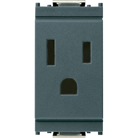 VIMAR - 16245 Presa 2P+T 15A USA+SASO grigio