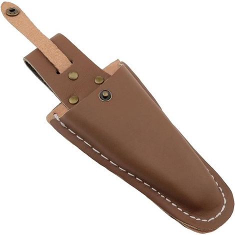 Étui pour sécateur - Étui pour sécateur de jardin - Cuir - Sac de rangement pour sécateur de Jardin - Avec Loop de Riem - Pour Ranger Ciseaux, Pinces, couteau de bricolage - 20,5 x 8 cm - Marron (1/5)
