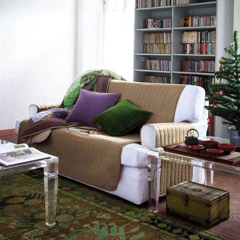 Housse Canapé Housse Fauteuil Protege Canape élastique et Ajustable Doux et Résistant Housse Canape en Coton Polyester et Elasthanne Lavable en Machine Ne Se Repasse Pas (1/3)