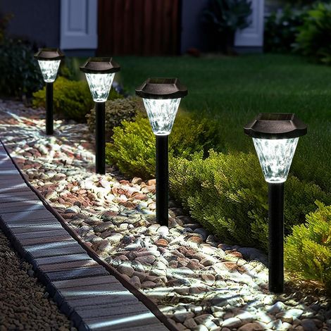 Lot de 8 lampes solaires d'extérieur étanches pour l'extérieur, lampes solaires d'extérieur pour terrasse, pelouse, cour et paysage (1/5)