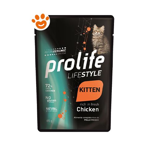Prolife Cat Lifestyle Kitten Pollo - Bustina 85 Gr - Cibo Umido Gatti (1/3)