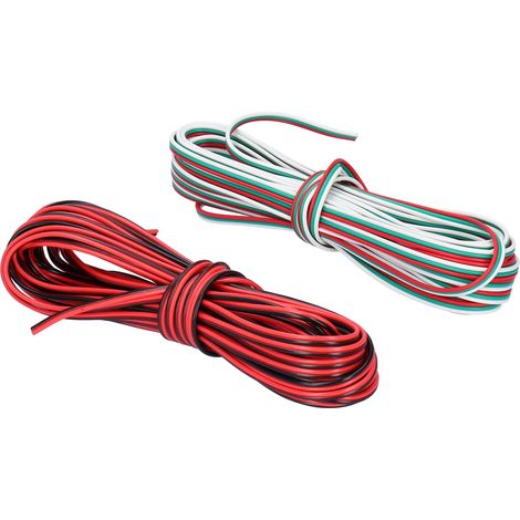 Câble d'extension RGB pour bande LED, connecteur 2 broches et 3 broches, pièces d'éclairage (1/5)