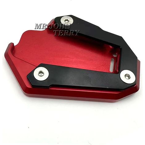 (Rouge Noir Sans Logo) Compatible avec Ducati Desert X DesertX Desert-X 2022 2023 Accessoires moto Extension de béquille Plate de béquille latérale Agrandissement du repose-pied maxpower (1/4)