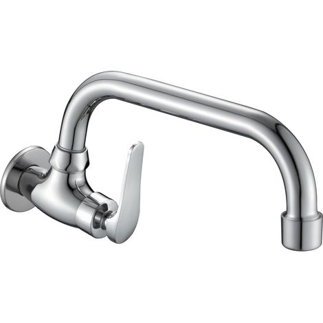 Rubinetto lavabo a parete con bocca bassa (1/2)