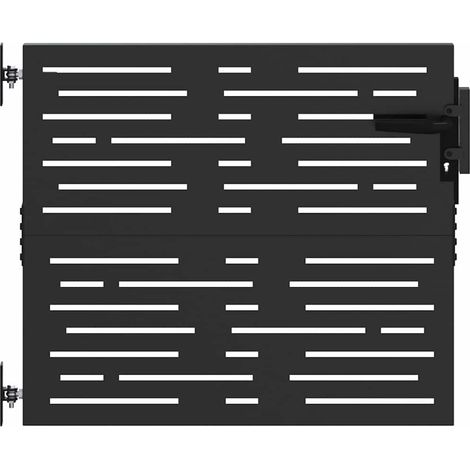Maison Exclusive - Gartentor Schwarz 85 x 100 cm Pulverbeschichte