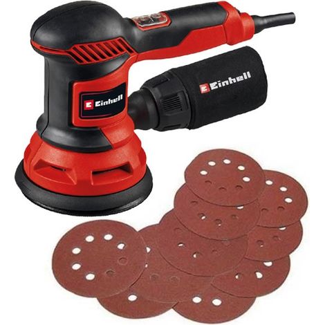 Einhell TC-RS 425 E 125mm Orbital Sander Rotary Corded Electric 425W + 13 Sheets (1/5)