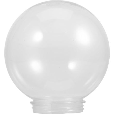 20cm Clear Acrylic Ball Lampshade for Outdoor Lamps Soft Lighting Garden Patio (1/5)