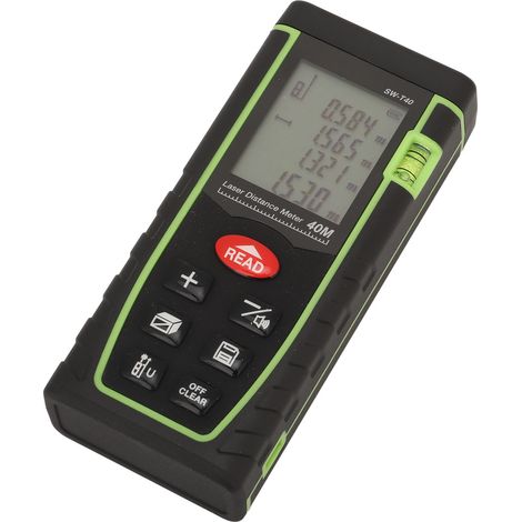 Télémètre laser portable 630-670 nm, outil de mesure laser infrarouge haute précision, portée 40 m (1/5)
